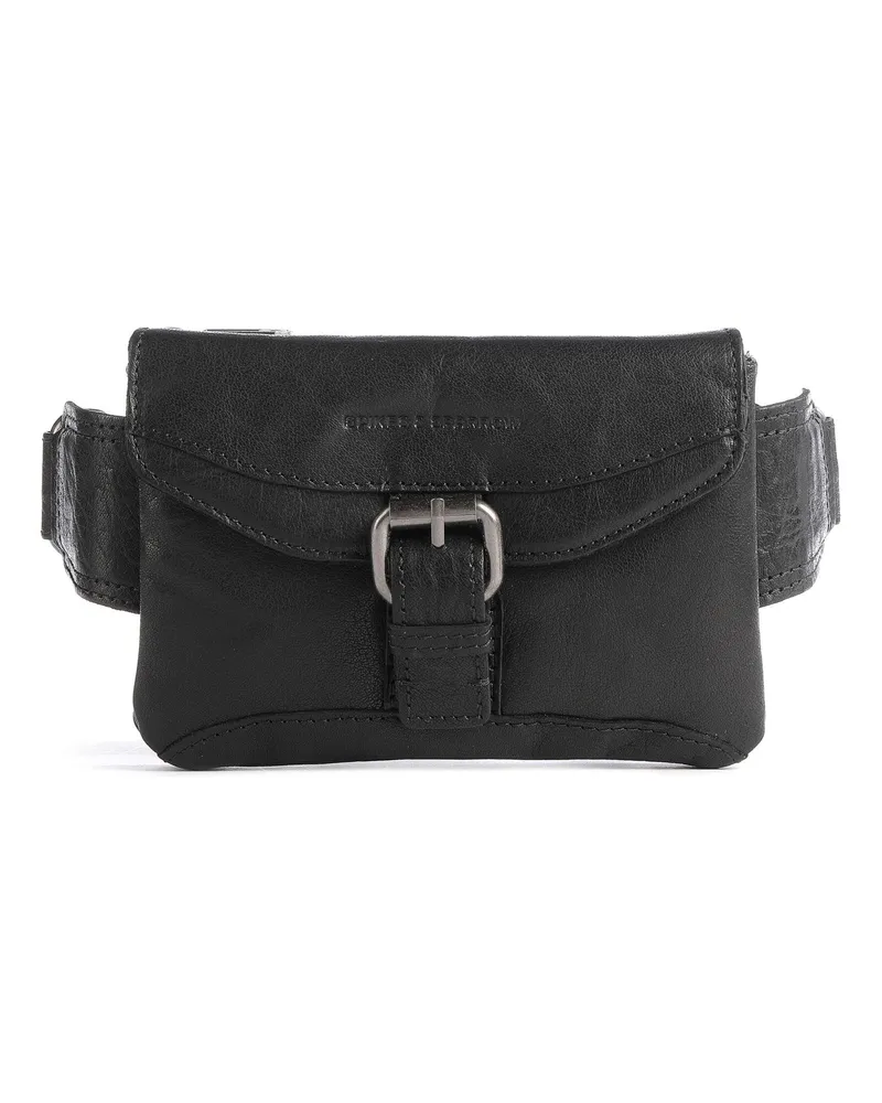 Spikes & Sparrow Gürteltasche Bronco in schwarz Schwarz