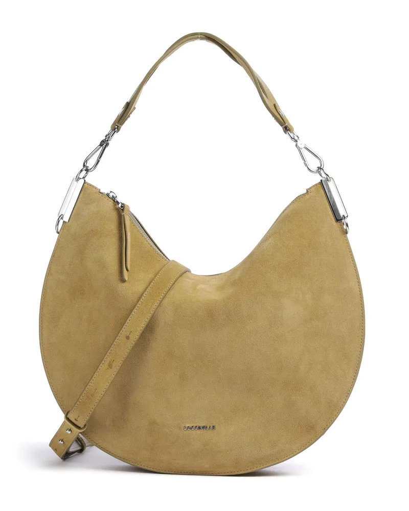 Coccinelle Schultertasche Sunup Suede in oliv Oliv