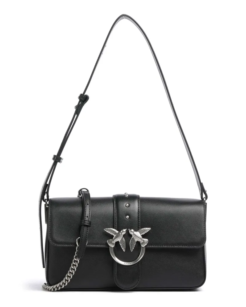 Pinko Schultertasche Love One Classic Slouchy in schwarz Schwarz