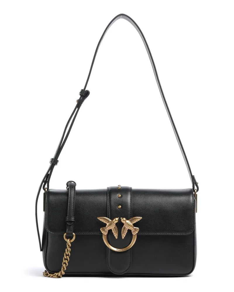 Pinko Schultertasche Love One Classic Slouchy in schwarz Schwarz