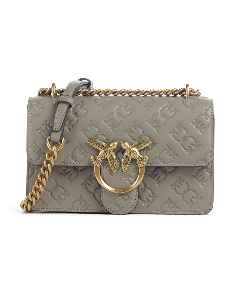 Pinko Schultertasche Love One Mini in grau Grau