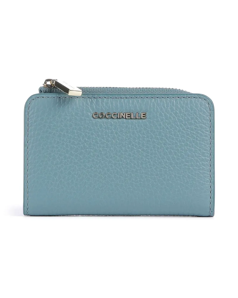 Coccinelle Geldbörse Metallic Soft in blau Blau