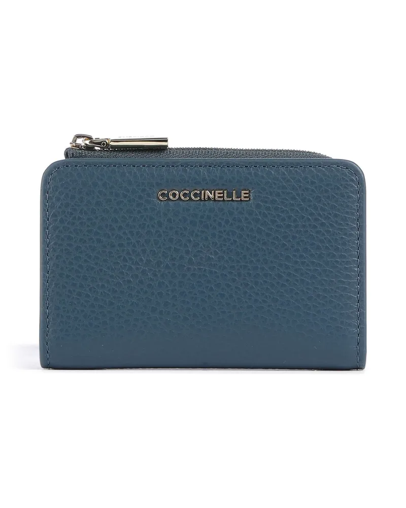 Coccinelle Geldbörse Metallic Soft in blau Blau