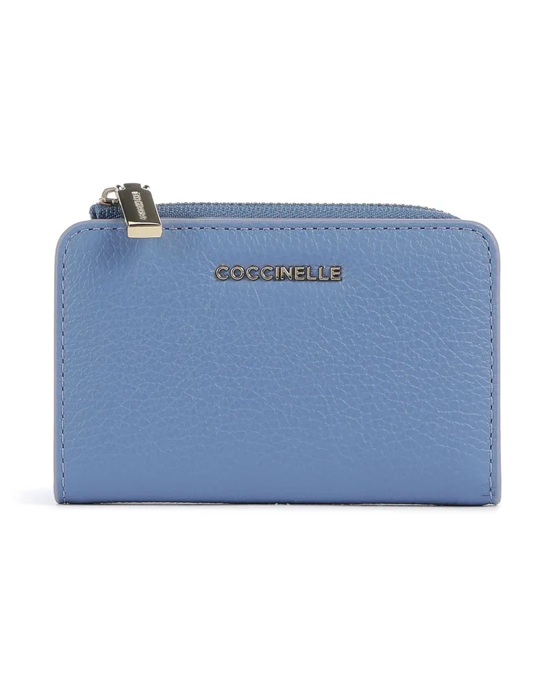 Coccinelle Geldbörse Metallic Soft in blau Blau