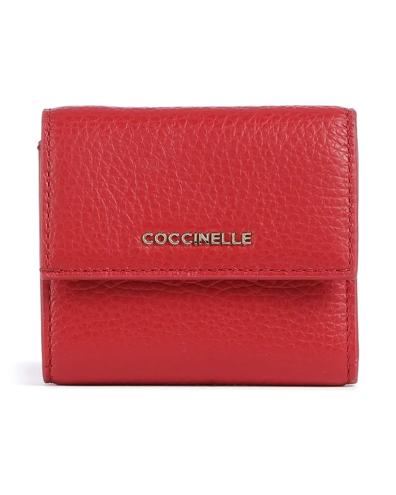 Coccinelle Geldbörse Metallic Soft RFID in rot Rot