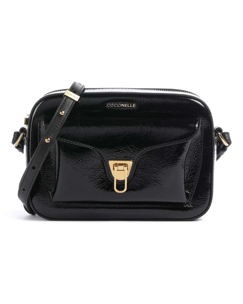 Coccinelle Umhängetasche Beat Shiny Wrinkled in schwarz Schwarz