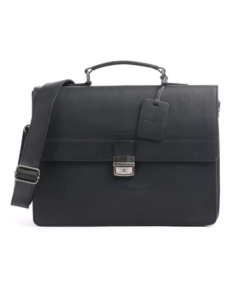 Burkely Aktentasche Vintage Dean in schwarz Schwarz