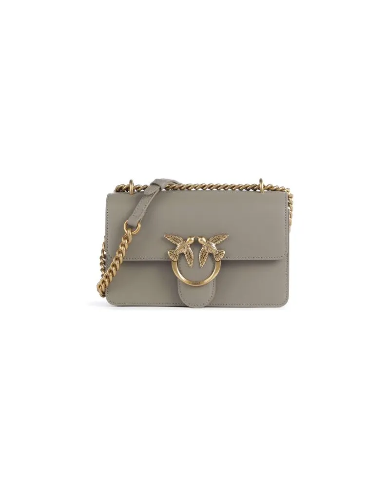 Pinko Love One Mini Schultertasche taupe Grau