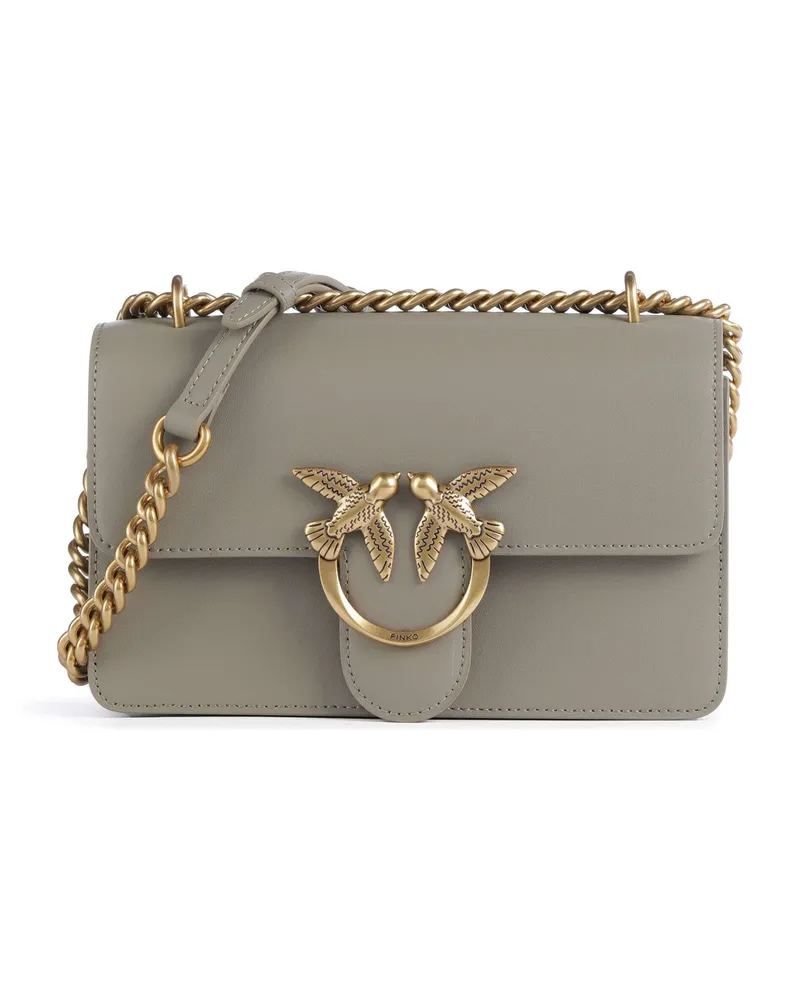 Pinko Schultertasche Love One Mini in grau Grau