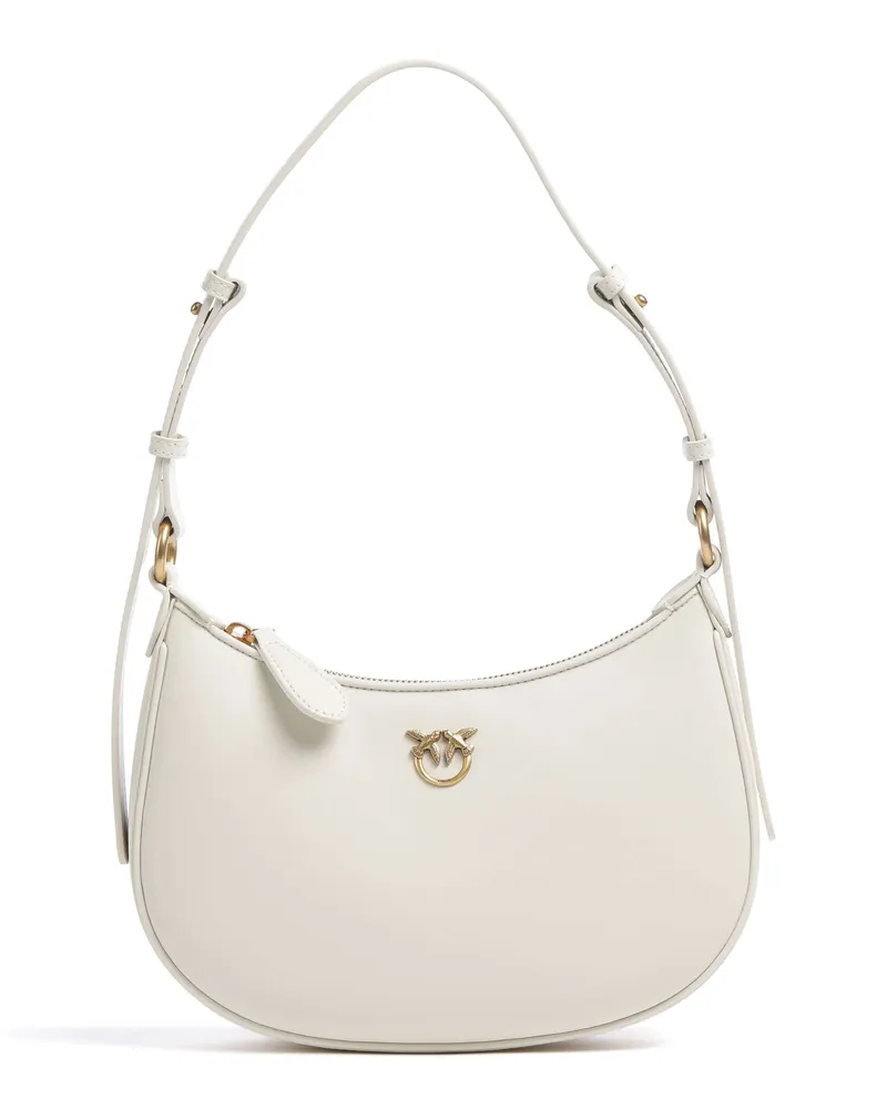 Pinko Schultertasche Half Moon Mini in elfenbein Beige