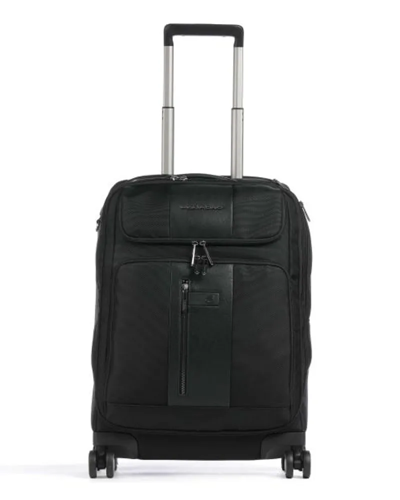 Piquadro Brief S 4-Rollen Trolley schwarz Schwarz