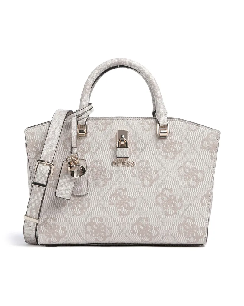 Guess Handtasche Queensland Big 4G Logo in elfenbein Beige