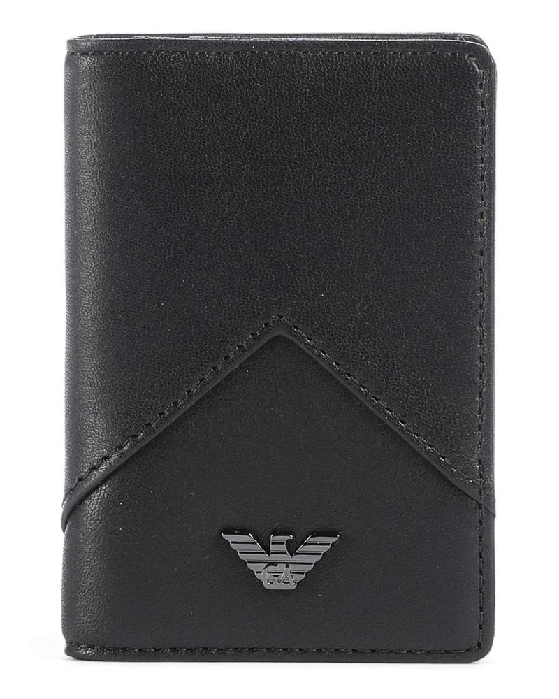 Emporio Armani Kreditkartenetui Premium Nappa in schwarz Schwarz