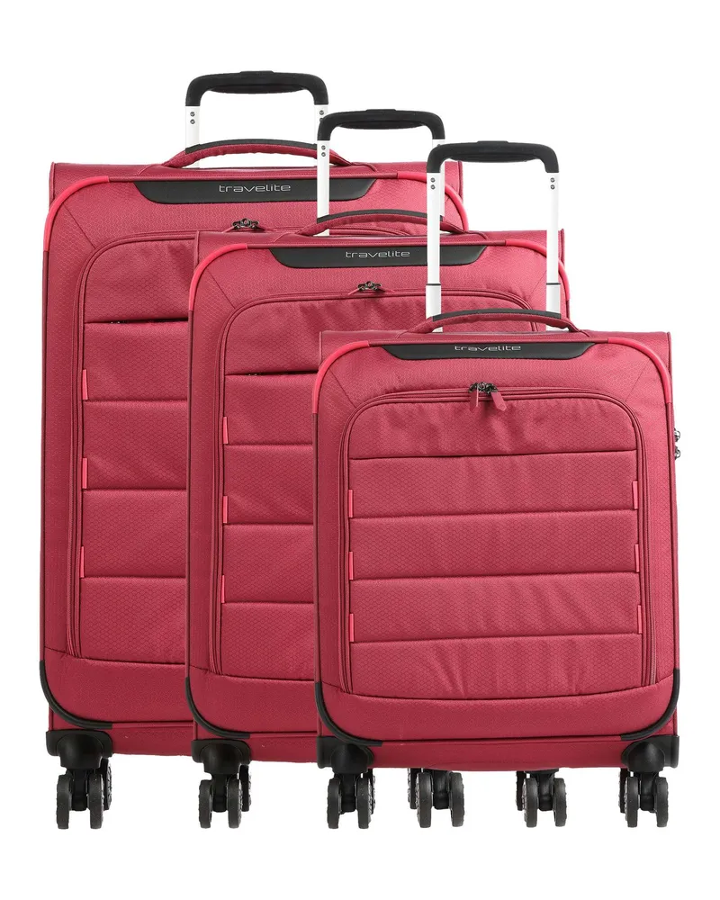 Travelite 4-Rollen Trolley Set Skaii in rot Rot