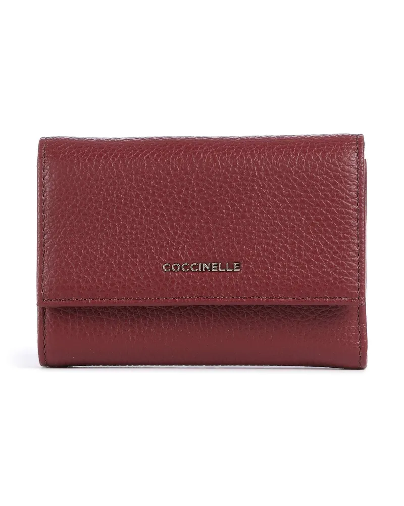 Coccinelle Geldbörse Metallic Soft in rot Rot