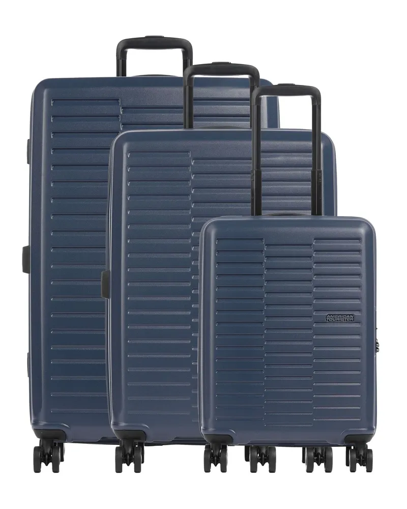 American Tourister 4-Rollen Trolley Set Sunset Hills in blau Blau