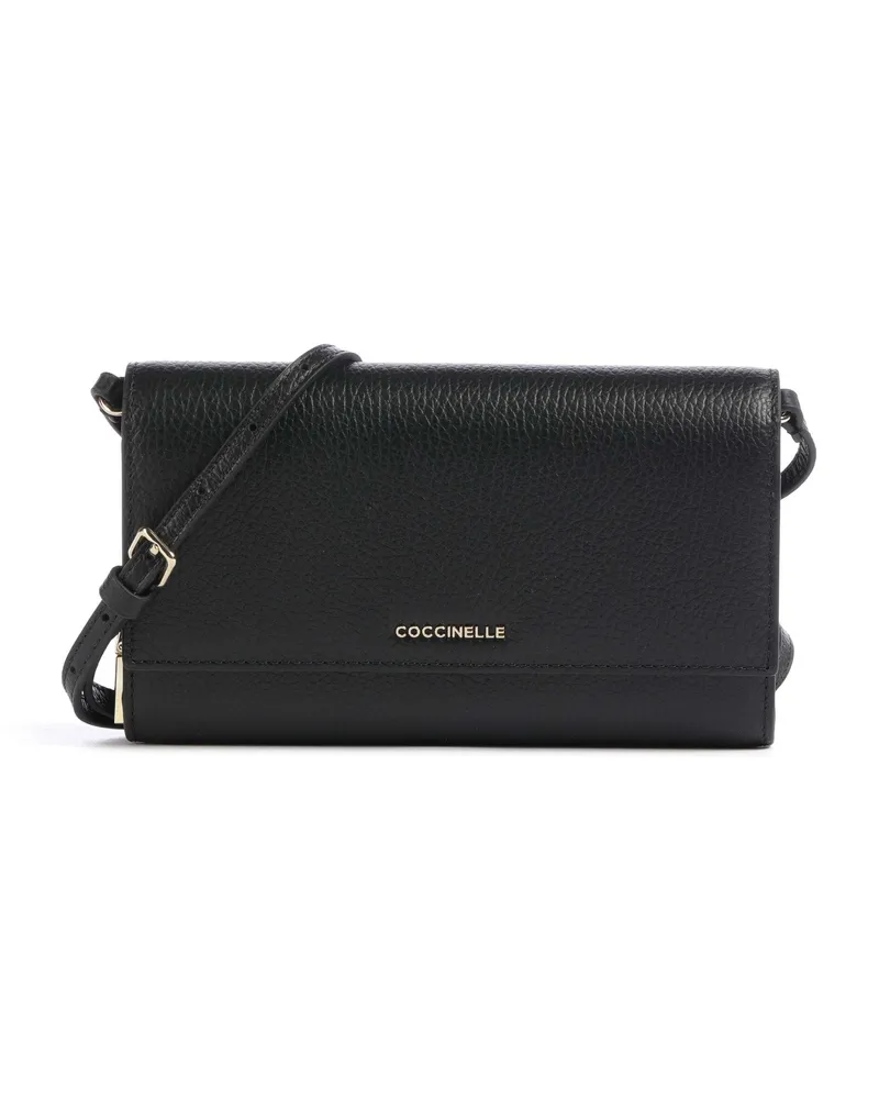 Coccinelle Geldbörse Metallic Soft RFID in schwarz Schwarz