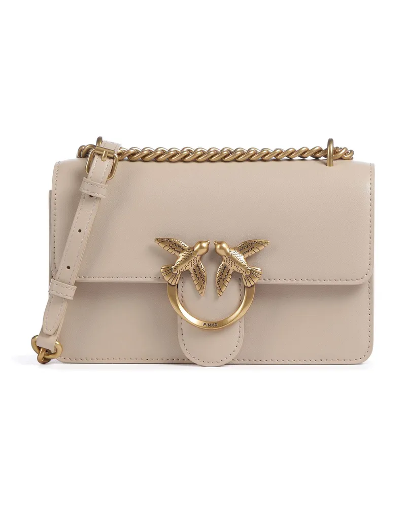 Pinko Schultertasche Love One Mini in beige Beige