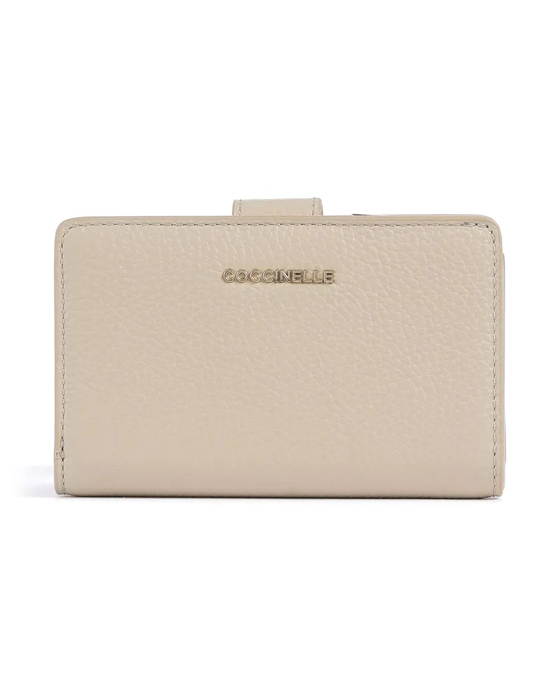 Coccinelle Geldbörse Metallic Soft in beige Beige