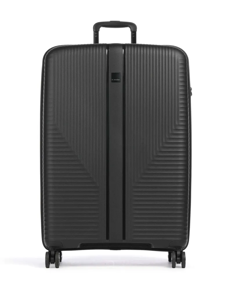 Travelite 4-Rollen Trolley Air Stripe in schwarz Schwarz