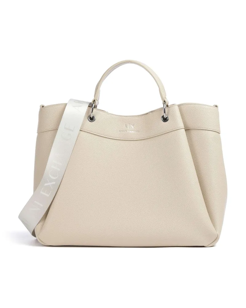 Armani Exchange Handtasche Wave L in elfenbein Beige
