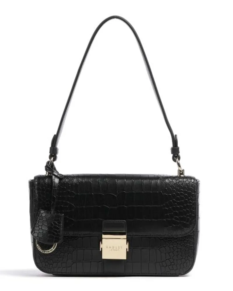 Radley London Hanley Close Croc Schultertasche schwarz Schwarz