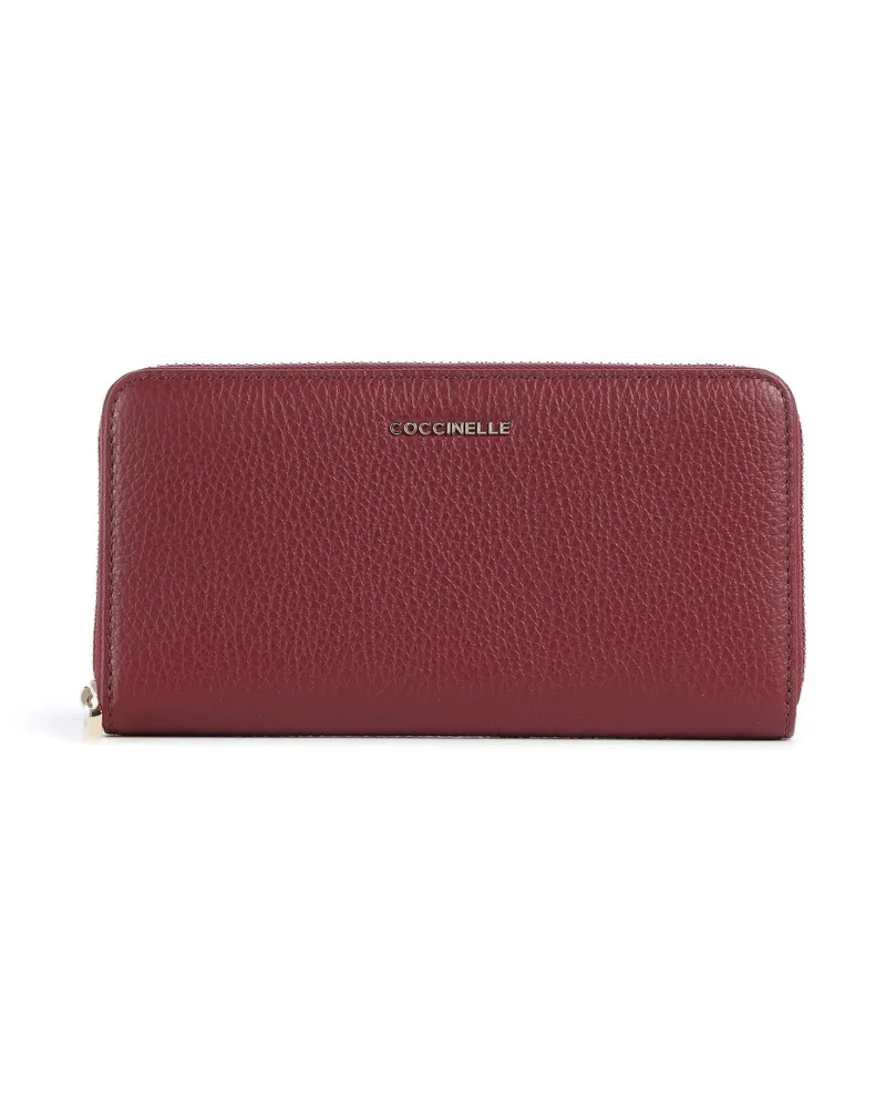 Coccinelle Geldbörse Metallic Soft in rot Rot