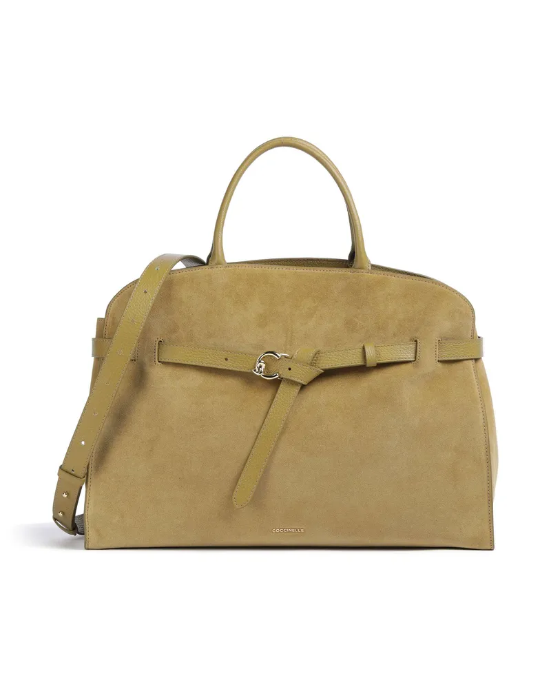 Coccinelle Handtasche Sabine Suede in oliv Oliv