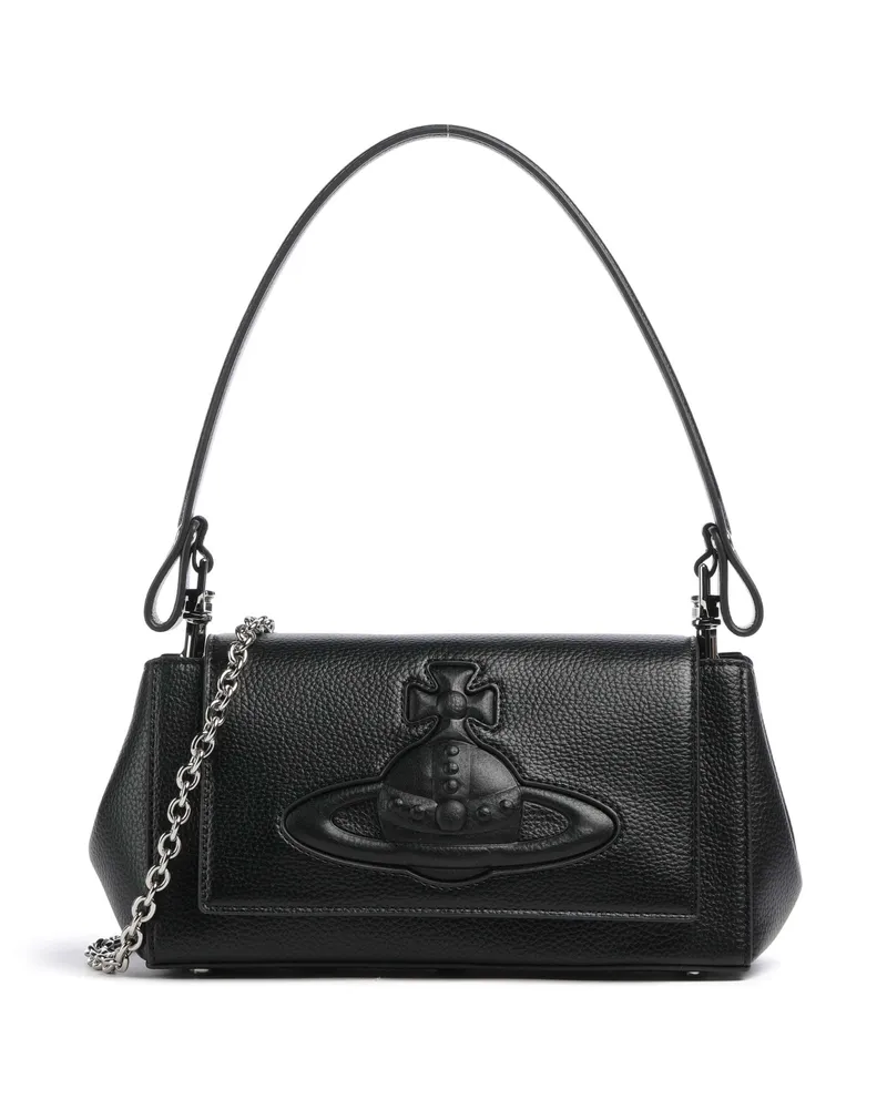 Vivienne Westwood Schultertasche Hazel Grain Medium in schwarz Schwarz