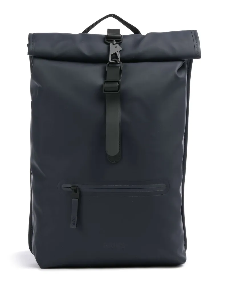 RAINS Rolltop Rucksack in blau Blau