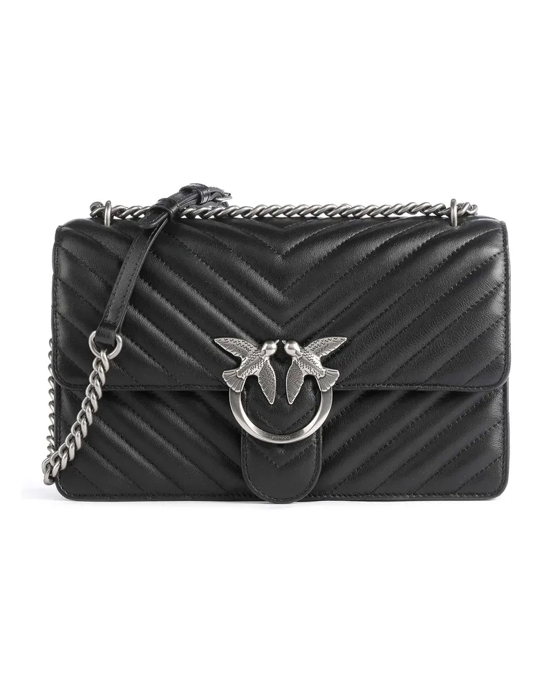 Pinko Schultertasche Love One Classic in schwarz Schwarz
