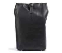 Pickwick Leather Small Rolltop Rucksack schwarz