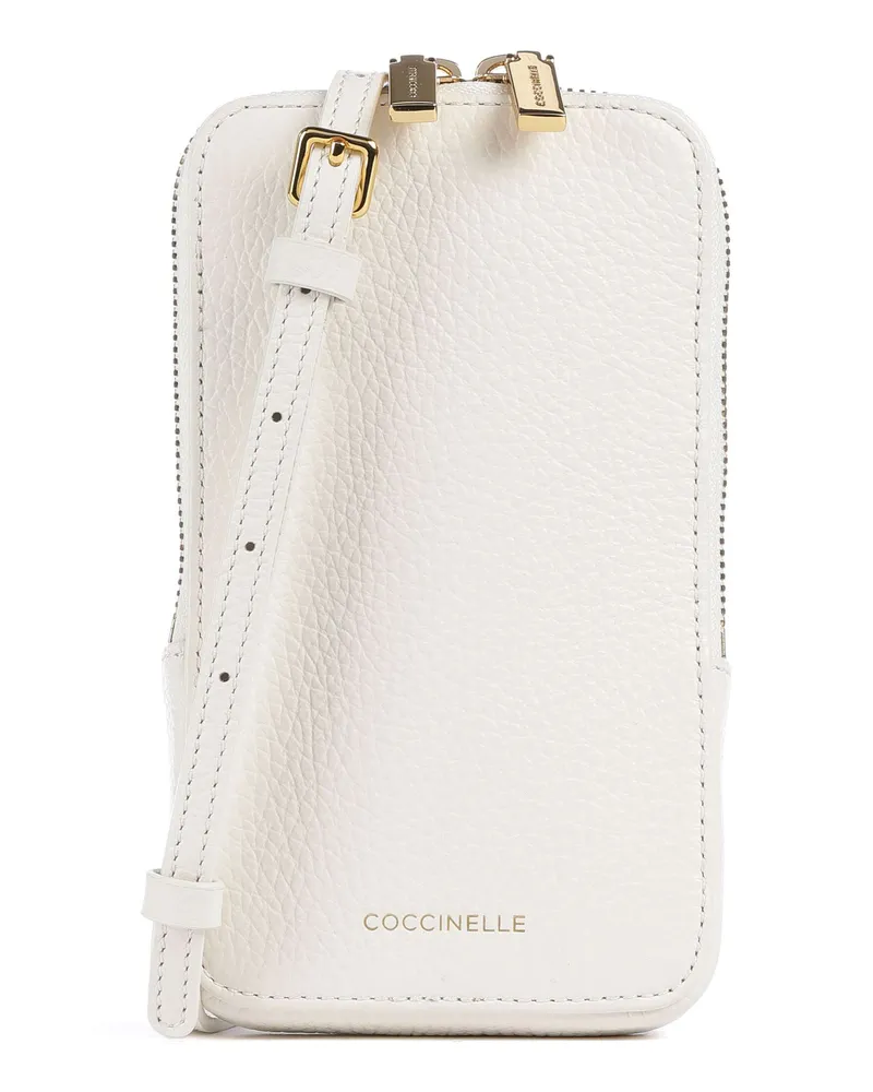 Coccinelle Handytasche Flor in elfenbein Beige