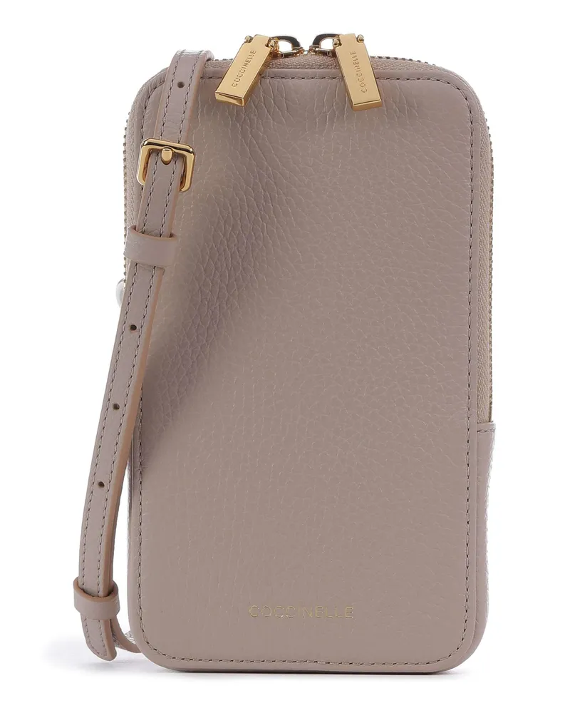 Coccinelle Handytasche Flor in beige Beige