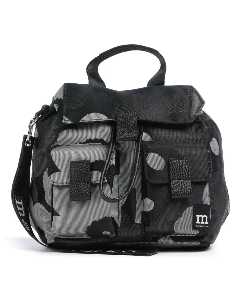 Marimekko Rucksack Unikko Everything S in schwarz Schwarz