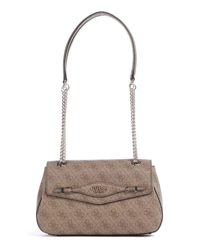 Guess Schultertasche Katya 4G Logo in braun Braun