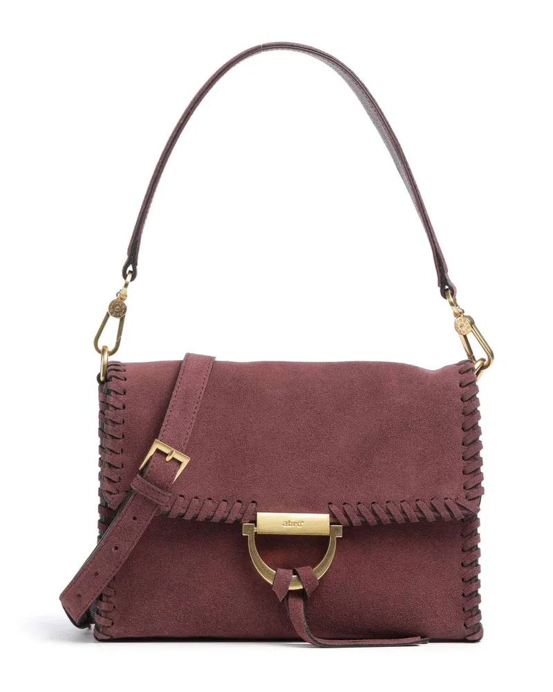 Abro Schultertasche Suede Temi Stitch in rot Rot