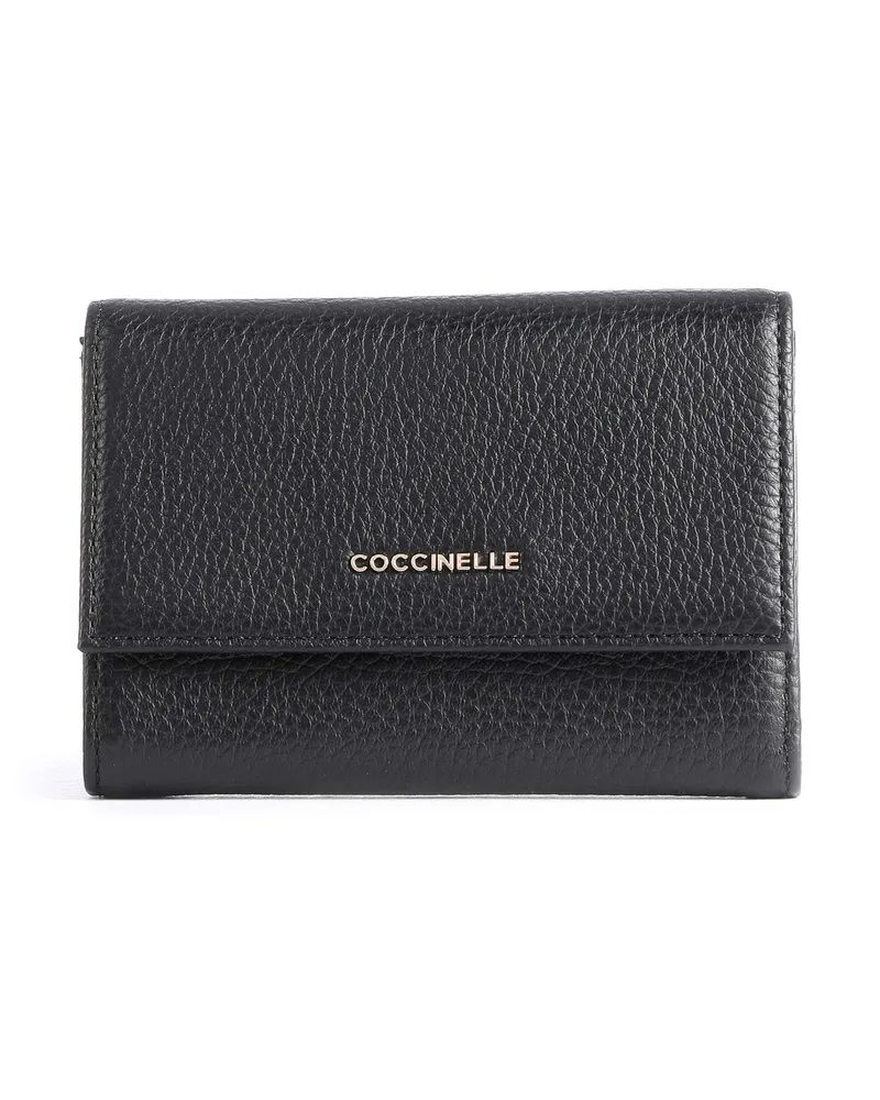 Coccinelle Geldbörse Metallic Soft in schwarz Schwarz