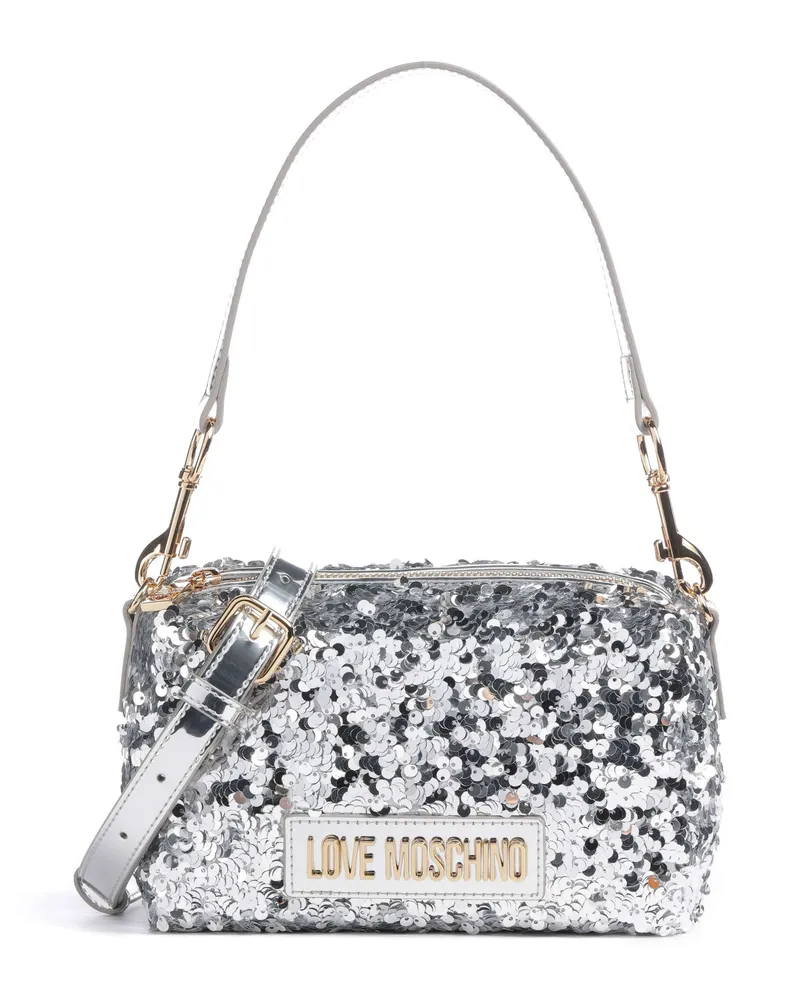 Moschino Schultertasche Bling Bling in silber Silber