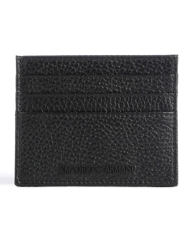Emporio Armani Kreditkartenetui Business Regenerated in schwarz Schwarz