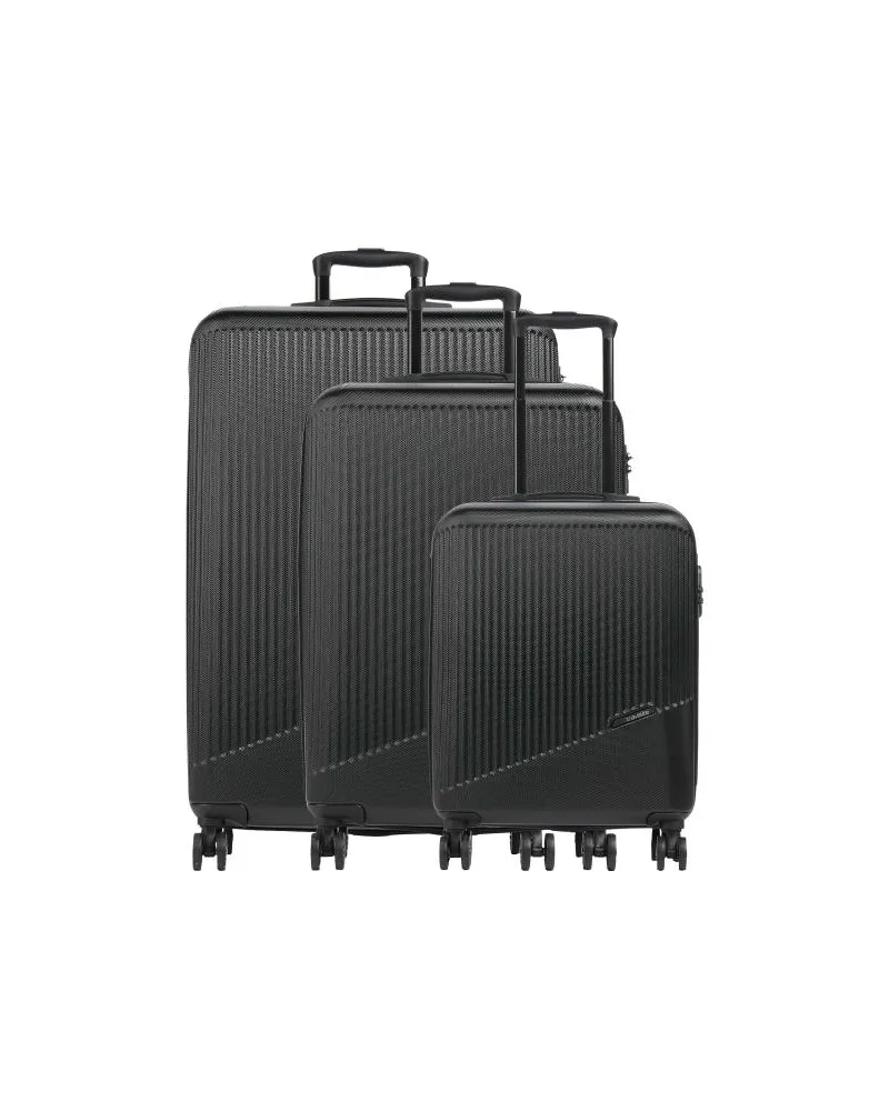 Travelite Bali 4-Rollen Trolley Set schwarz Schwarz