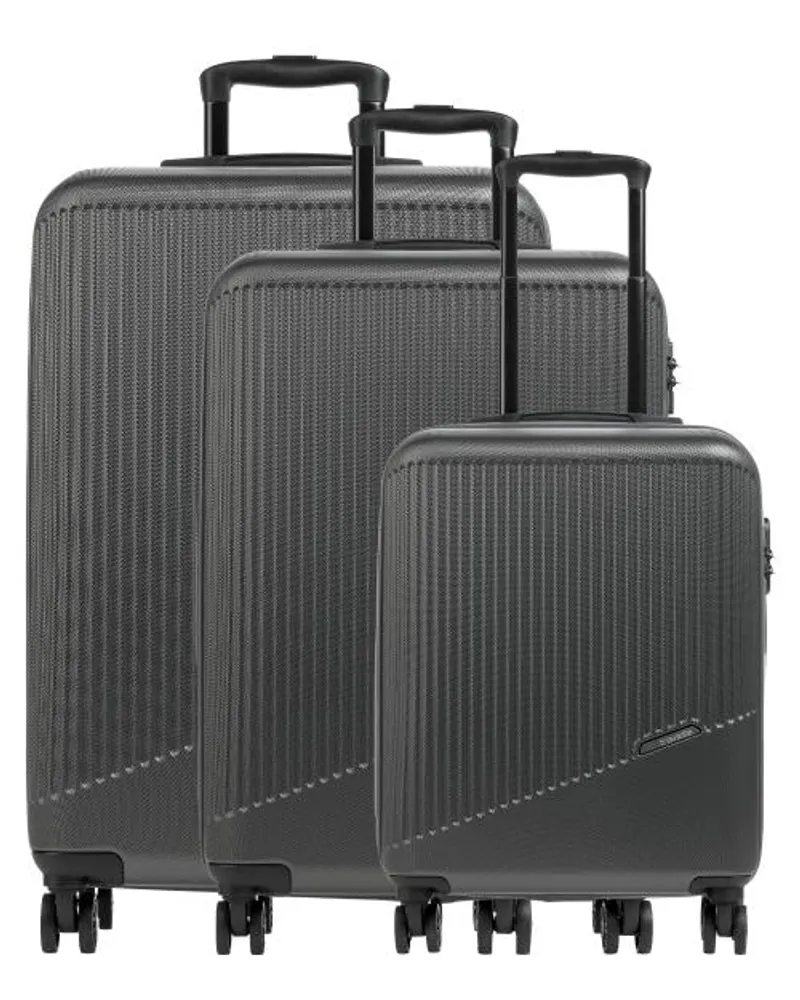 Travelite Bali 4-Rollen Trolley Set schwarz Schwarz