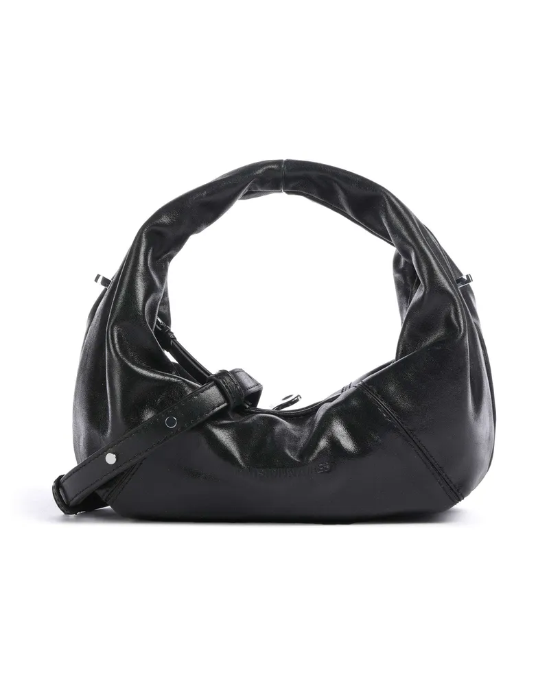 LES VISIONNAIRES Handtasche Greta Icon Crinkle Mini in schwarz Schwarz