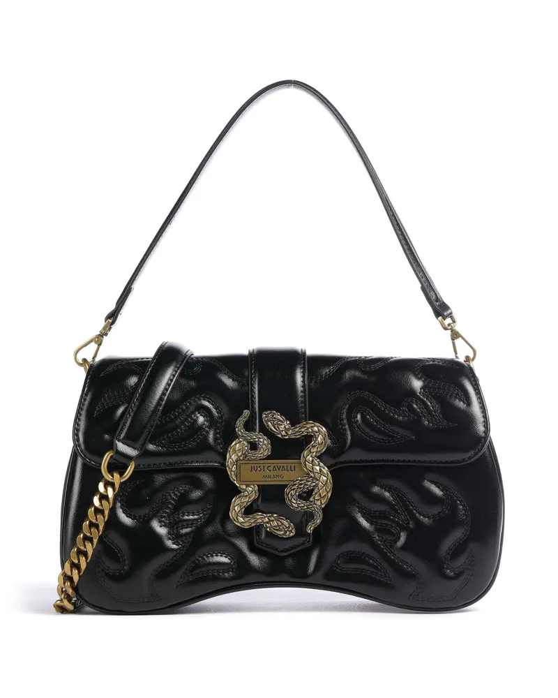 Just Cavalli Schultertasche Iconic Snakes in schwarz Schwarz