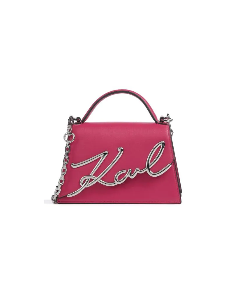 Karl Lagerfeld Signature Small Umhängetasche fuchsia Rot