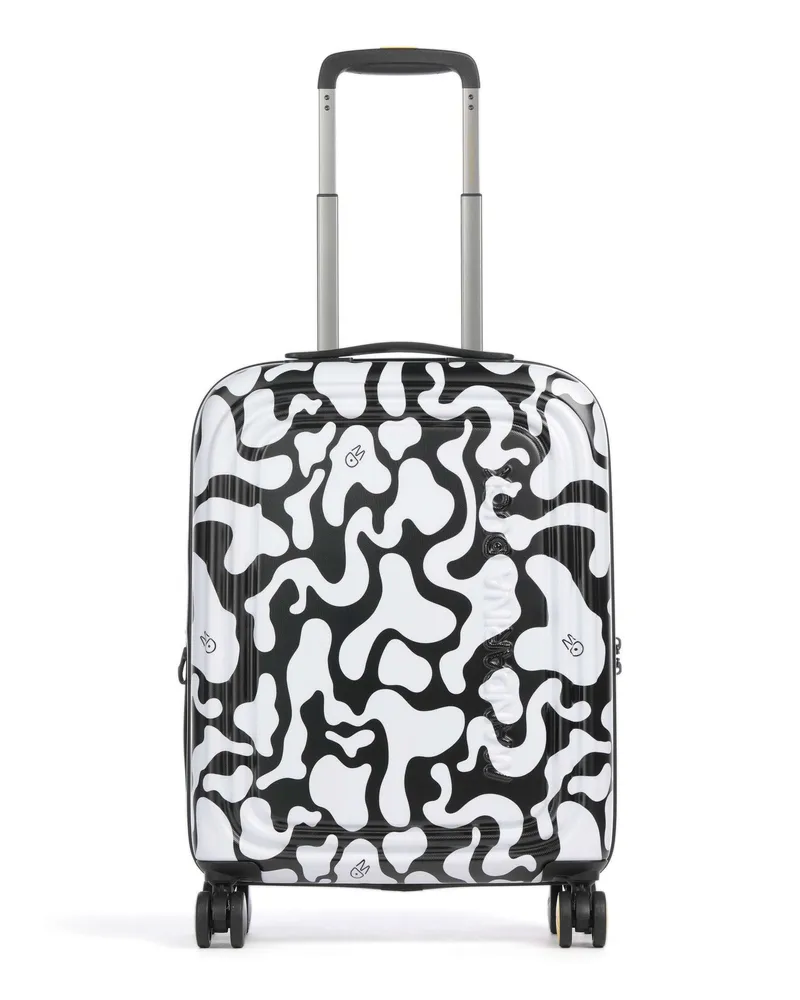 Mandarina Duck 4-Rollen Trolley Logoduck+ Moire in schwarz Schwarz