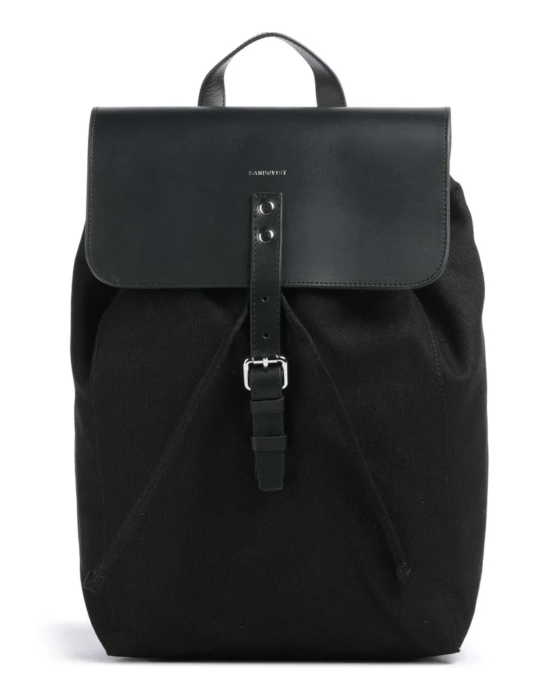 Sandqvist Rucksack Grand Canvas Alva in schwarz Schwarz