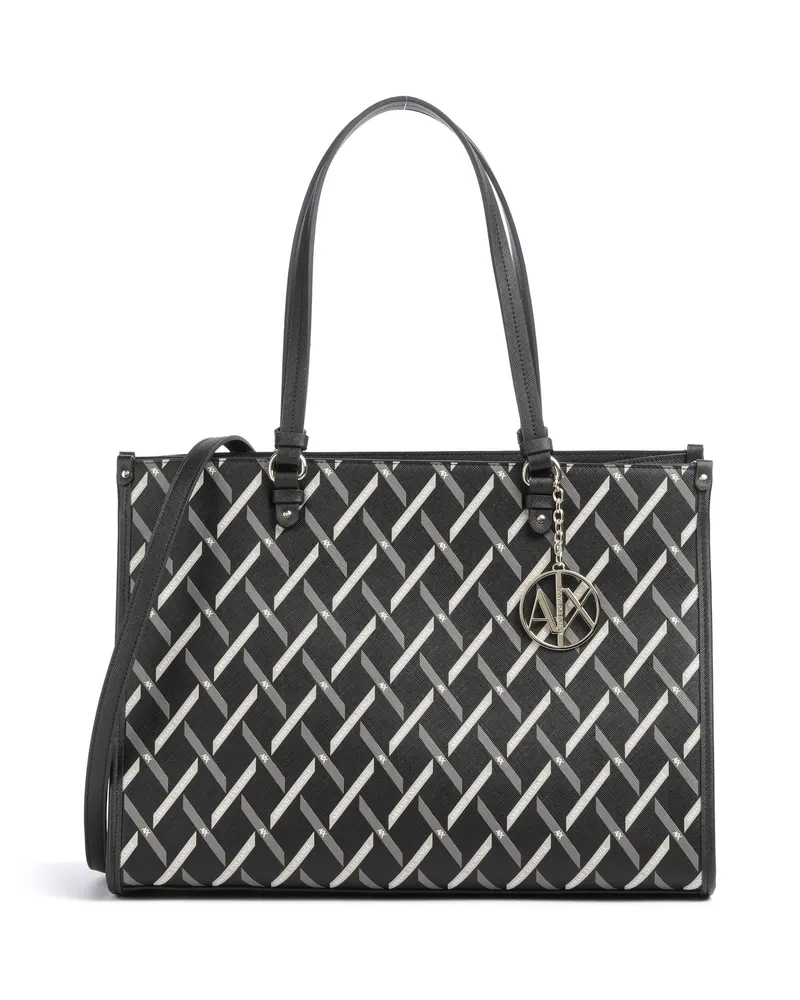 Armani Exchange Shopper Gynger Logo in schwarz Schwarz