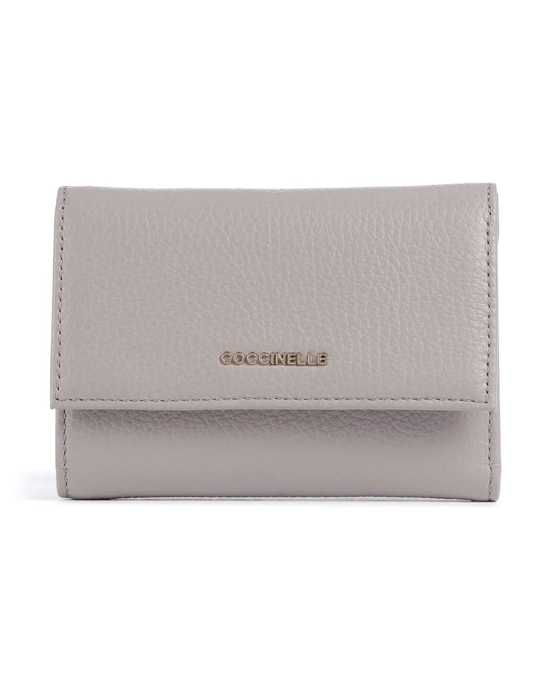 Coccinelle Geldbörse Metallic Soft RFID in grau Grau
