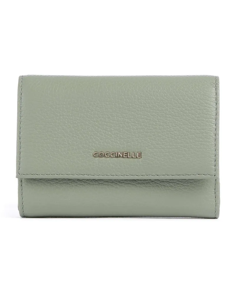 Coccinelle Geldbörse Metallic Soft in grau Grau